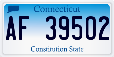CT license plate AF39502