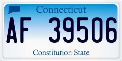 CT license plate AF39506