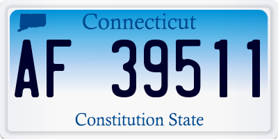 CT license plate AF39511