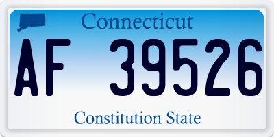 CT license plate AF39526