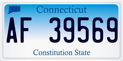 CT license plate AF39569