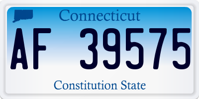CT license plate AF39575