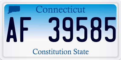 CT license plate AF39585