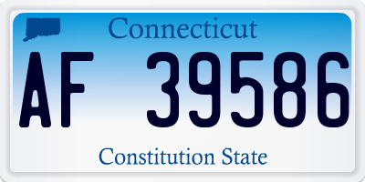 CT license plate AF39586