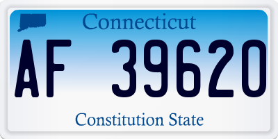 CT license plate AF39620