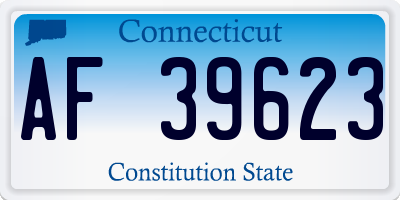 CT license plate AF39623