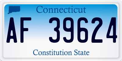 CT license plate AF39624