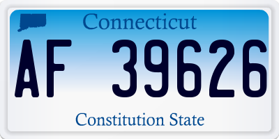 CT license plate AF39626