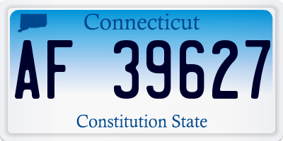 CT license plate AF39627