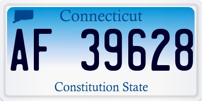 CT license plate AF39628