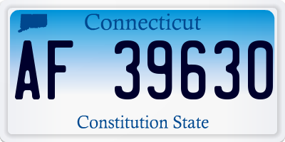 CT license plate AF39630
