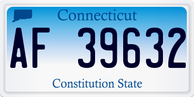 CT license plate AF39632