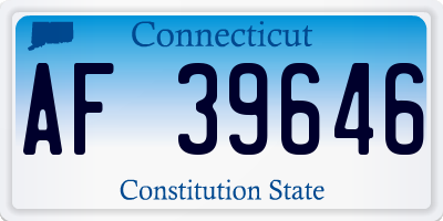 CT license plate AF39646