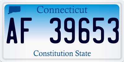 CT license plate AF39653