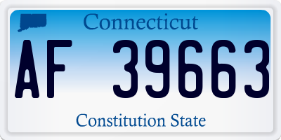 CT license plate AF39663