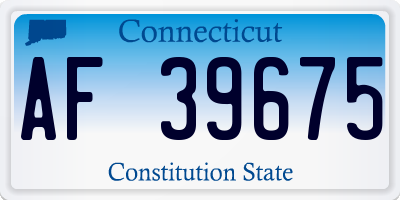 CT license plate AF39675