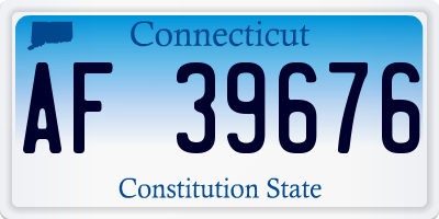 CT license plate AF39676