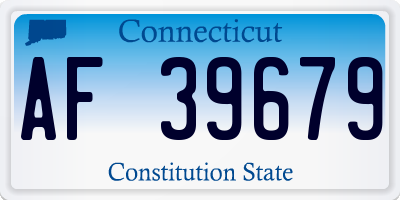 CT license plate AF39679