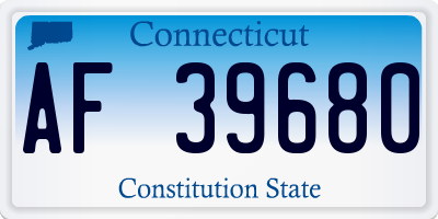 CT license plate AF39680