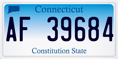 CT license plate AF39684