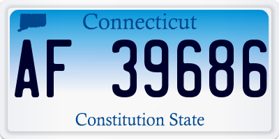 CT license plate AF39686