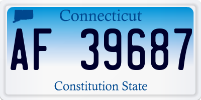 CT license plate AF39687