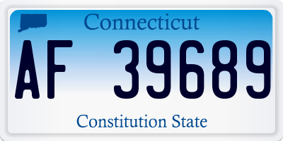 CT license plate AF39689