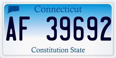 CT license plate AF39692