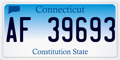 CT license plate AF39693