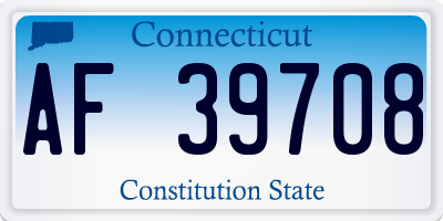 CT license plate AF39708
