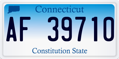 CT license plate AF39710