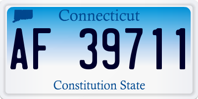 CT license plate AF39711