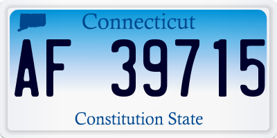 CT license plate AF39715