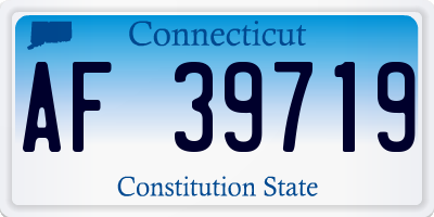 CT license plate AF39719