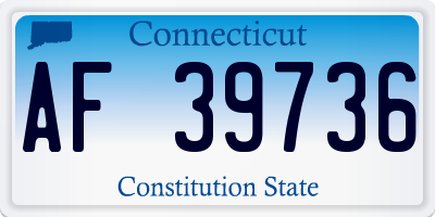 CT license plate AF39736