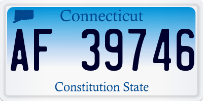 CT license plate AF39746