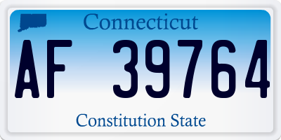 CT license plate AF39764