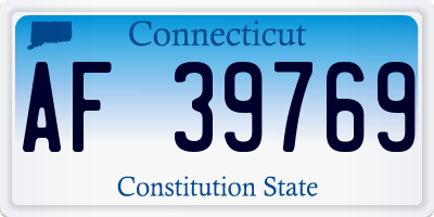 CT license plate AF39769