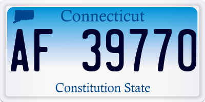 CT license plate AF39770