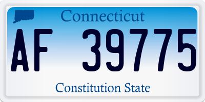 CT license plate AF39775