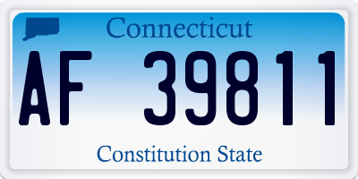 CT license plate AF39811