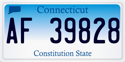 CT license plate AF39828