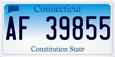 CT license plate AF39855