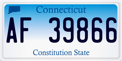 CT license plate AF39866