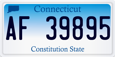 CT license plate AF39895