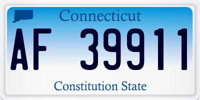 CT license plate AF39911