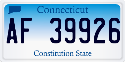 CT license plate AF39926