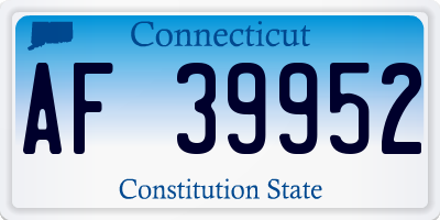 CT license plate AF39952