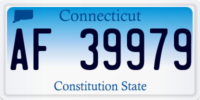 CT license plate AF39979