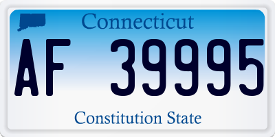 CT license plate AF39995